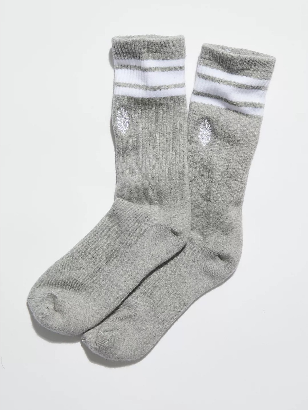 NWT FREE PEOPLE MOVEMENT Logo Stripe Tube Socks | Heather Grey MSRP $18 CURRENT